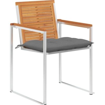vidaXL Gartenstühle - 6 Stück Akazienholz mit Kissen vidaXL Gartenstühle - 6 Stück Akazienholz mit Kissen