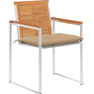 Vidaxl Gartenstühle aus Akazienholz mit Kissen - 6 Stück Vidaxl Gartenstühle aus Akazienholz mit Kissen - 6 Stück
