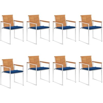 vidaXL Gartenstühle 8 Stück Massivholz Akazie - Gartengarnitur vidaXL Gartenstühle 8 Stück Massivholz Akazie - Gartengarnitur