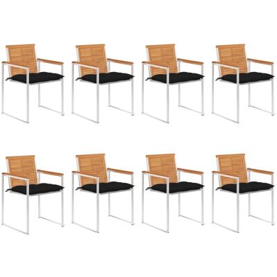 vidaXL Gartensessel 8er-Set mit Kissen - Gartenmöbel vidaXL Gartensessel 8er-Set mit Kissen - Gartenmöbel