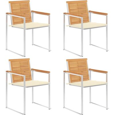 Chaises de jardin en teck vidaXL avec coussins - Mobilier de jardin - Publicité Chaises de jardin en teck vidaXL avec coussins - Mobilier de jardin - Publicité