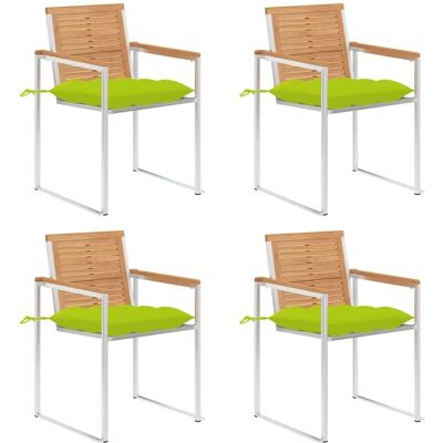 VIDAXL Teak-Gartenstühle mit Kissen - Gartenmöbel VIDAXL Teak-Gartenstühle mit Kissen - Gartenmöbel