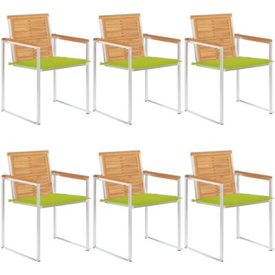 vidaXL Gartenstühle - Teak Holz Stapelbar Gartemöbel vidaXL Gartenstühle - Teak Holz Stapelbar Gartemöbel