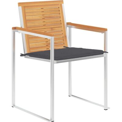 vidaXL Gartensessel mit Kissen - Robust Teakholz - 8 Stk vidaXL Gartensessel mit Kissen - Robust Teakholz - 8 Stk