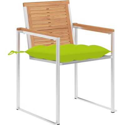 VIDAXL - Gartensessel mit Kissen 8 Stück aus Massivteakholz - Gartenmöbel VIDAXL - Gartensessel mit Kissen 8 Stück aus Massivteakholz - Gartenmöbel
