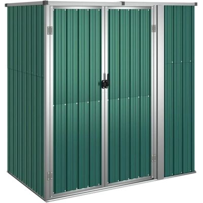 vidaXL Verde galpão de ferramentas de jardim 161x89x161 cm Aço galvanizado vidaXL Verde galpão de ferramentas de jardim 161x89x161 cm Aço galvanizado
