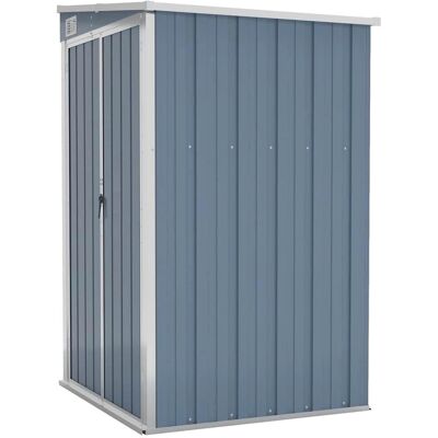 vidaXL Grey Wall-mounted Garden Shed 118x100x178 cm Galvanised Steel vidaXL Grey Wall-mounted Garden Shed 118x100x178 cm Galvanised Steel
