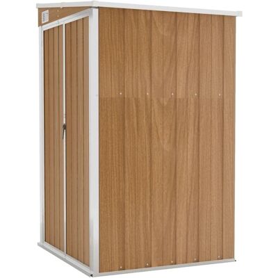 vidaXL Wandmontiertes Gartenhaus Braun Verzinkter Stahl - Gartenhaus vidaXL Wandmontiertes Gartenhaus Braun Verzinkter Stahl - Gartenhaus