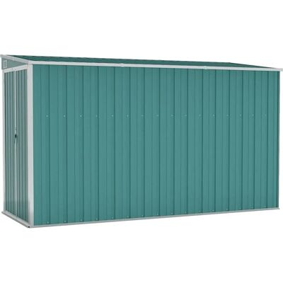 Cobertizo de jardín pared verde galvanizado vidaXL - Almacenamiento de jardín Cobertizo de jardín pared verde galvanizado vidaXL - Almacenamiento de jardín