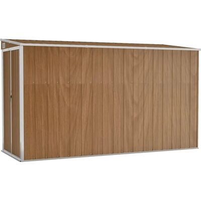 vidaXL Gartenhaus Braun Verzinkter Stahl Wandmontiert - Gartenhaus vidaXL Gartenhaus Braun Verzinkter Stahl Wandmontiert - Gartenhaus