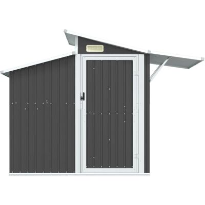 vidaXL Gartenhaus Anthrazit 270x130x208,5 cm Verzinkter Stahl - Gartenhaus vidaXL Gartenhaus Anthrazit 270x130x208,5 cm Verzinkter Stahl - Gartenhaus
