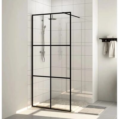 vidaXL Musta walk-in suihkuseinä ESG-lasilla 90x195 cm vidaXL Musta walk-in suihkuseinä ESG-lasilla 90x195 cm