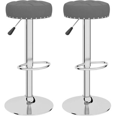 vidaXL Barhocker 2 Stück Dunkelgrau Stoff - Bar Stool vidaXL Barhocker 2 Stück Dunkelgrau Stoff - Bar Stool