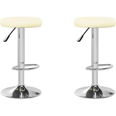 Vidaxl - Elegante Creme Barhocker Set 2 - Küchenausstattung Vidaxl - Elegante Creme Barhocker Set 2 - Küchenausstattung