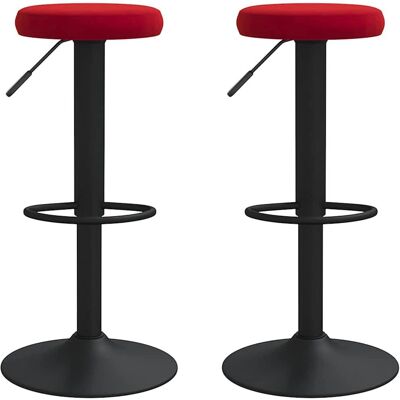 VidaXL Roter Samt Barhocker VidaXL Roter Samt Barhocker