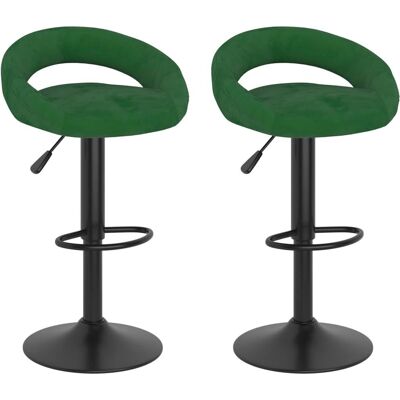 VidaXL 333272 Dunkelgrüner Samt Barhocker - Bar Stool VidaXL 333272 Dunkelgrüner Samt Barhocker - Bar Stool