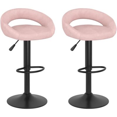 VidaXL Modell 333274 Pink Samt Barhocker - Barhocker VidaXL Modell 333274 Pink Samt Barhocker - Barhocker