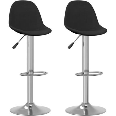 VidaXL Taburetes de bar ajustables - Negro moderno 2 unidades VidaXL Taburetes de bar ajustables - Negro moderno 2 unidades