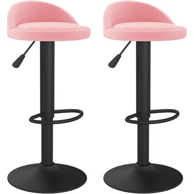 VidaXL 333606 Verstellbarer Samt-Barhocker - Modernes Design VidaXL 333606 Verstellbarer Samt-Barhocker - Modernes Design