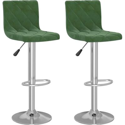 Vidaxl - Verstellbare grüne Samtbarhocker - Barhocker Vidaxl - Verstellbare grüne Samtbarhocker - Barhocker