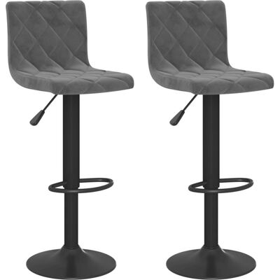 vidaXL 333732 Dunkelgraues Samtbarhocker - Bar Stool vidaXL 333732 Dunkelgraues Samtbarhocker - Bar Stool