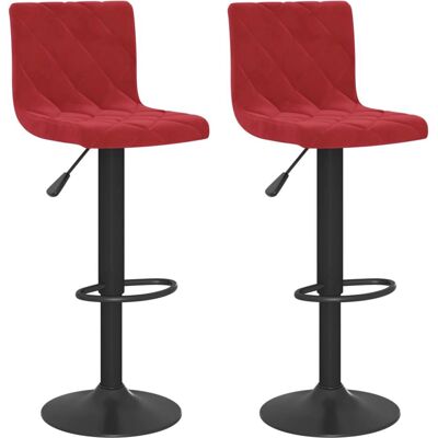 VidaXL 333737 Barhocker - Höhenverstellbar Drehbar Samtbezug Set aus 2 VidaXL 333737 Barhocker - Höhenverstellbar Drehbar Samtbezug Set aus 2
