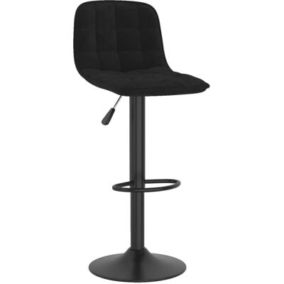 VidaXL Schwarzer Samt Barhocker - Höhenverstellbar VidaXL Schwarzer Samt Barhocker - Höhenverstellbar