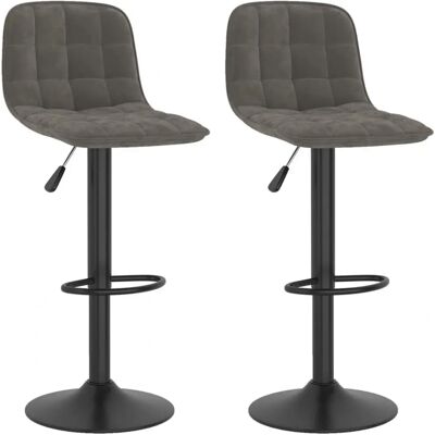 VidaXL 333992 Dunkelgrauer Samtvelbarhocker - Bar Stool VidaXL 333992 Dunkelgrauer Samtvelbarhocker - Bar Stool