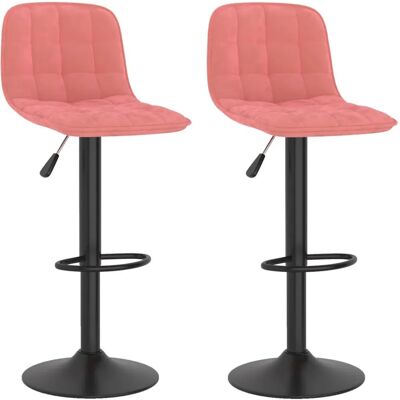 VidaXL Modell 333996 Pink Samt Verstellbarer Drehhocker - Barhocker VidaXL Modell 333996 Pink Samt Verstellbarer Drehhocker - Barhocker