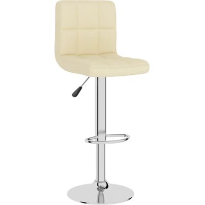 vidaXL 334231 verstellbarer Barhocker - Küche, Creme, Stahl, 360° Drehbar vidaXL 334231 verstellbarer Barhocker - Küche, Creme, Stahl, 360° Drehbar