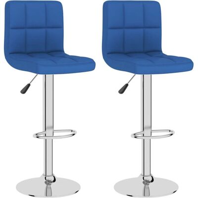 vidaXL 334243 Blaue Barhocker - Höhenverstellbar, 360° Drehbar, 2 Stück vidaXL 334243 Blaue Barhocker - Höhenverstellbar, 360° Drehbar, 2 Stück