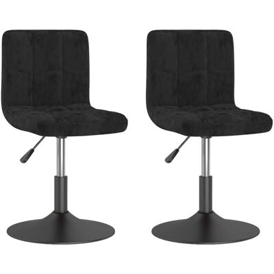 VidaXL 334260 Zwarte fluwelen draaistoelen - Eetkamerstoel VidaXL 334260 Zwarte fluwelen draaistoelen - Eetkamerstoel