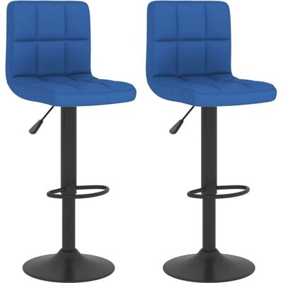 vidaXL Verstelbare blauwe barkrukken - 2 stuks, 360° draaibaar vidaXL Verstelbare blauwe barkrukken - 2 stuks, 360° draaibaar