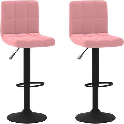 VidaXL 334310 Pink Velvet Barhocker - Barhocker VidaXL 334310 Pink Velvet Barhocker - Barhocker