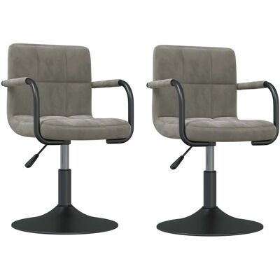 VIDAXL Cinzeto Veludo - Drehstühle - Grau VIDAXL Cinzeto Veludo - Drehstühle - Grau