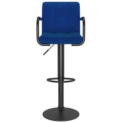 vidaXL Blauer Barhocker - Verstellbar, Drehbar, Stahlrahmen vidaXL Blauer Barhocker - Verstellbar, Drehbar, Stahlrahmen