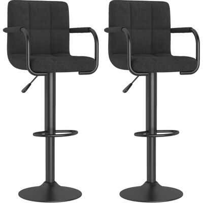 vidaXL Schwarz 2er Barhocker-Set - Barhocker vidaXL Schwarz 2er Barhocker-Set - Barhocker