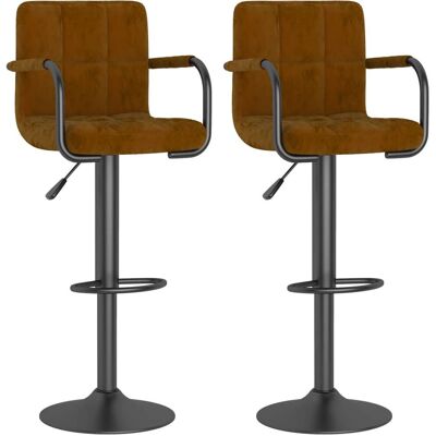 VidaXL 334657 Verstellbarer Samtvelour Barhocker - Barart VidaXL 334657 Verstellbarer Samtvelour Barhocker - Barart