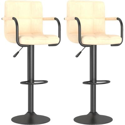 VidaXL Modell 334658 Samtvelour Barhocker - Drehbar, Höhenverstellbar, 2er-Set VidaXL Modell 334658 Samtvelour Barhocker - Drehbar, Höhenverstellbar, 2er-Set