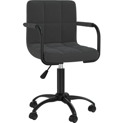 vidaXL Bureaustoel Zwart Fluweel Swivel - Bureaustoel vidaXL Bureaustoel Zwart Fluweel Swivel - Bureaustoel