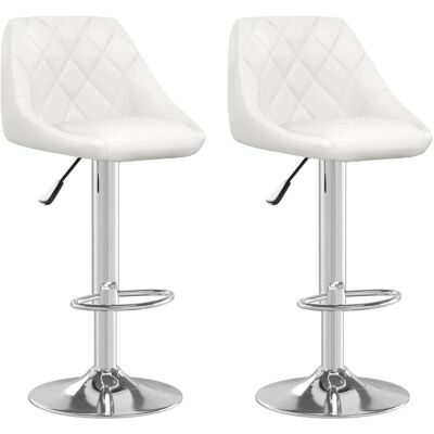 vidaXL Weiße Kunstleder Barhocker - Barhocker vidaXL Weiße Kunstleder Barhocker - Barhocker