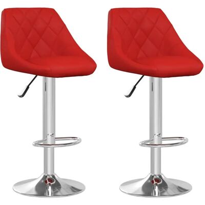 VidaXL 335185 Verstelbare rode barkruk VidaXL 335185 Verstelbare rode barkruk
