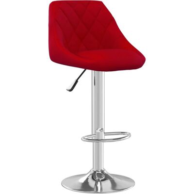 vidaXL 335300 Verstelbare barsstoel - Fluweel, Chroom, 46x44x82-103cm vidaXL 335300 Verstelbare barsstoel - Fluweel, Chroom, 46x44x82-103cm