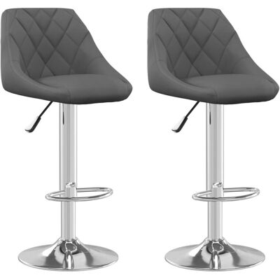 vidaXL 335306 Dunkelgrau Samtvelstol - Bar Stool vidaXL 335306 Dunkelgrau Samtvelstol - Bar Stool