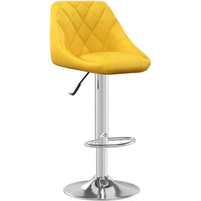VidaXL 335312 verstellbarer Barhocker - Samt, Chrom, 2 Stück VidaXL 335312 verstellbarer Barhocker - Samt, Chrom, 2 Stück