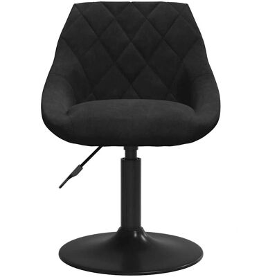 vidaXL Schwarzer Samt Barhocker - Verstellbar & Drehbar vidaXL Schwarzer Samt Barhocker - Verstellbar & Drehbar