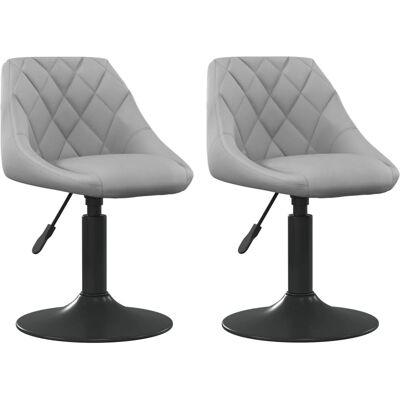 vidaXL draaistoelen 2 stuks lichtgrijs fluweel vidaXL draaistoelen 2 stuks lichtgrijs fluweel