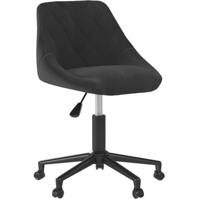 vidaXL Drehbarer Bürostuhl - Samt, Schwarz, Modell 335481 vidaXL Drehbarer Bürostuhl - Samt, Schwarz, Modell 335481