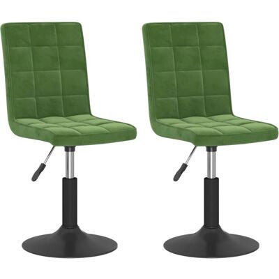 Chaises de salle à manger pivotantes vidaXL - Vert foncé Chaises de salle à manger pivotantes vidaXL - Vert foncé