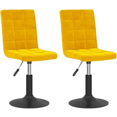 VidaXL 335748 Moderne Gele Fluwelen Kantelbare Eetkamerstoel - Restaurant/ Eetkamer VidaXL 335748 Moderne Gele Fluwelen Kantelbare Eetkamerstoel - Restaurant/ Eetkamer
